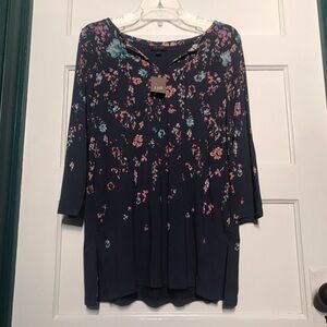 Floral Navy Top by J. Jill